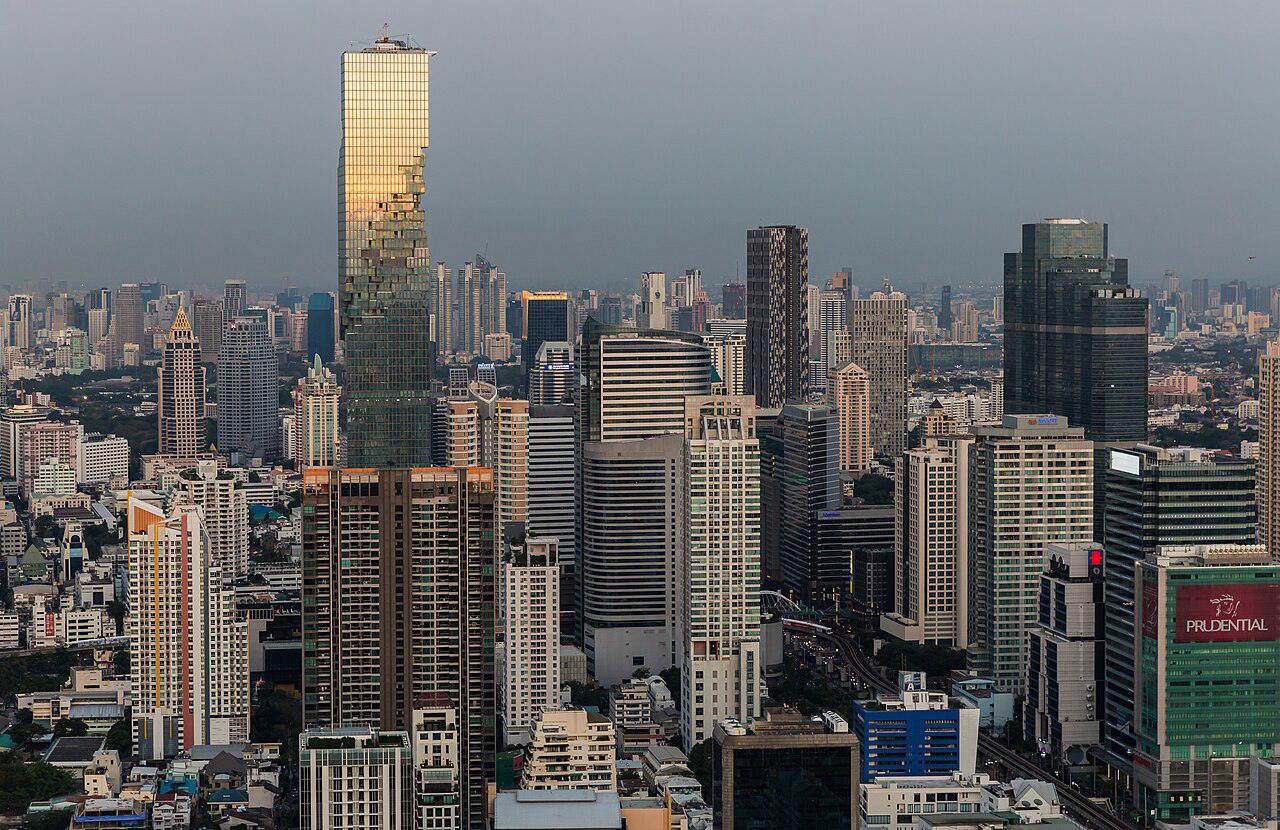 Uma vista de Bangkok